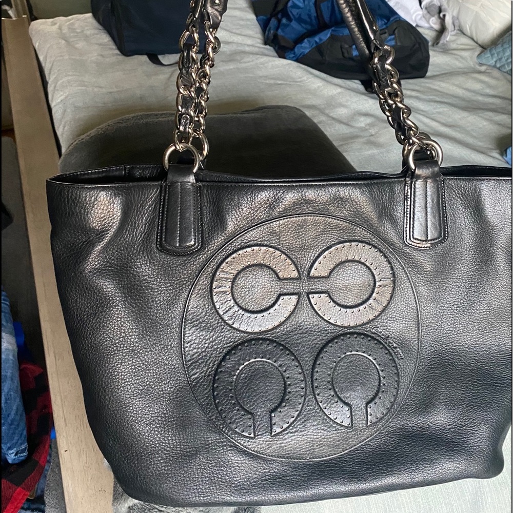 Authentic Coach Black Leather Purse